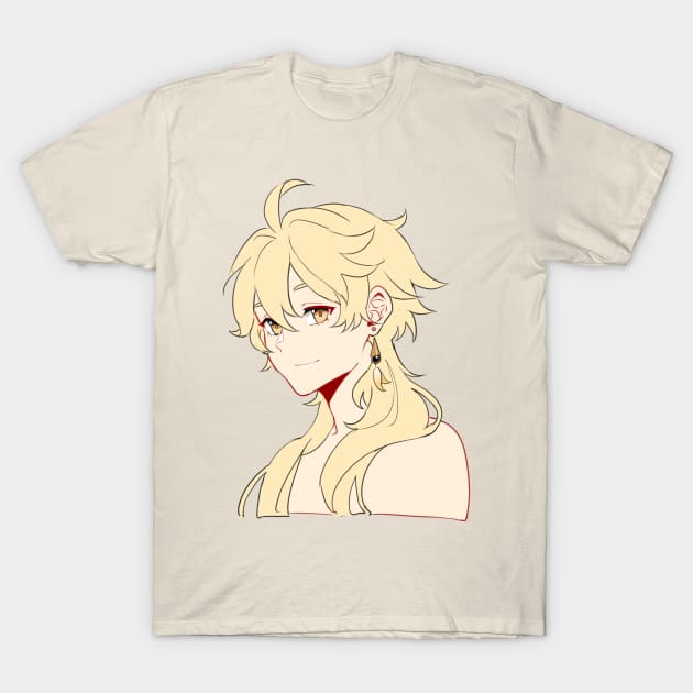 Genshin Impact - Long Hair Aether T-Shirt by MykaAndSalmon